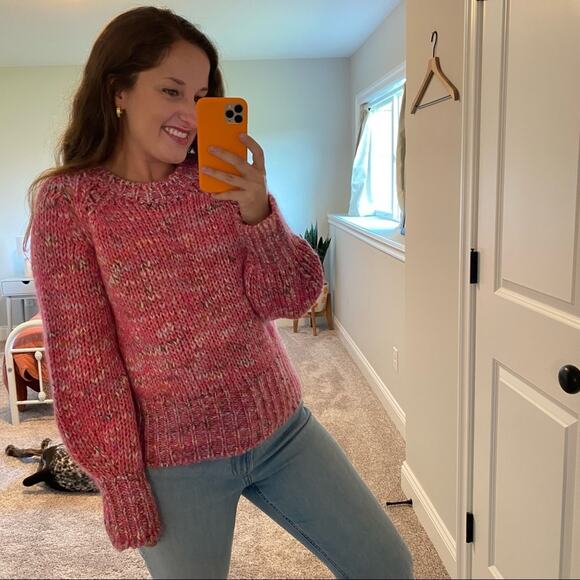 MUNTHE Pink Chunky Marled Sweater 36 Small - Picture 3 of 16
